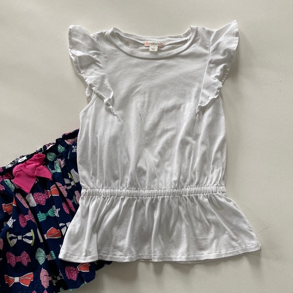 J. Crew Other - Girls J. Crew Crewcuts Peolum Short Ruffle Sleeve Top